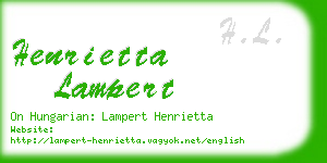 henrietta lampert business card